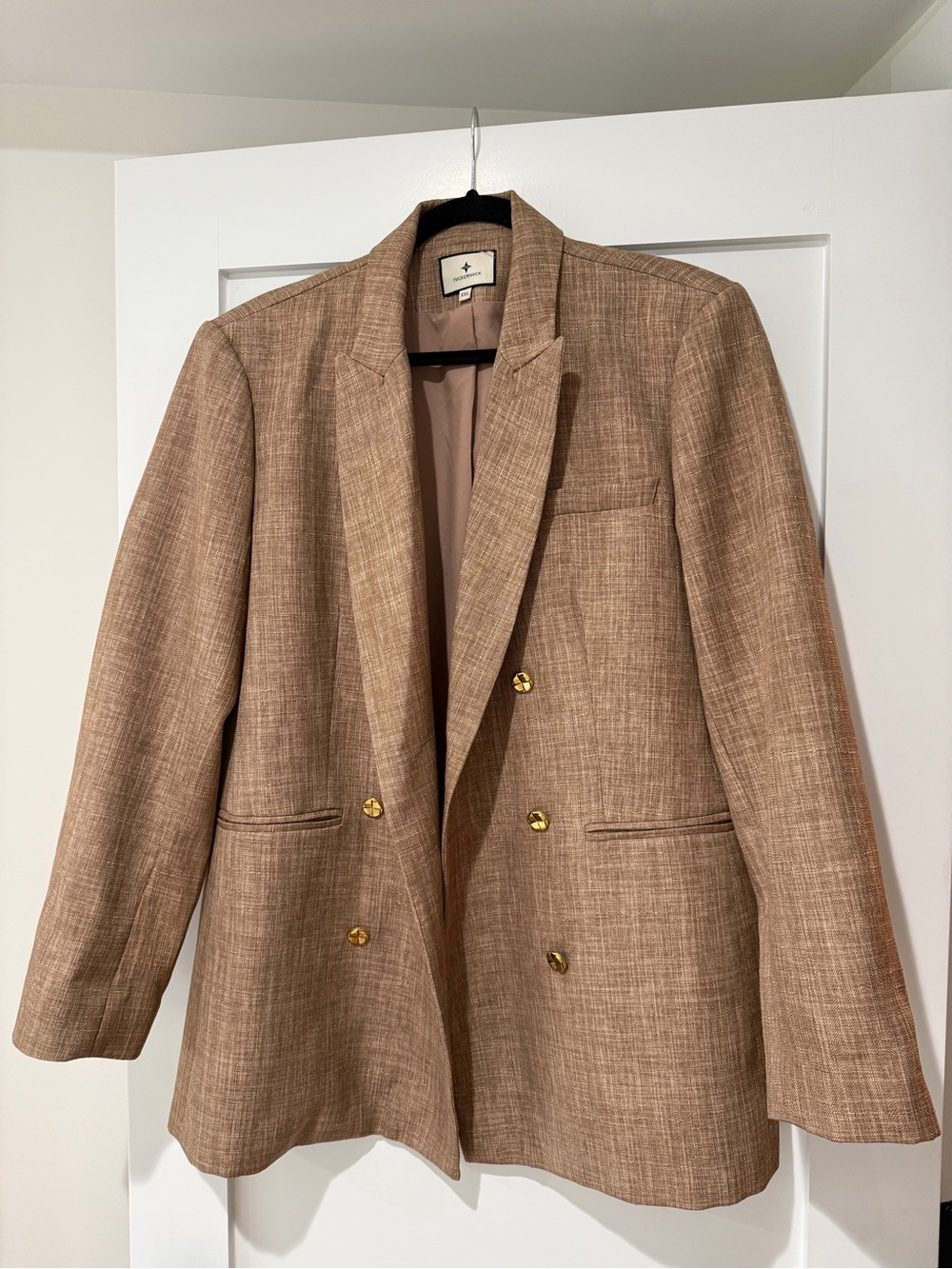 Tuckernuck Desert Tan Diana Blazer with Gold Buttons